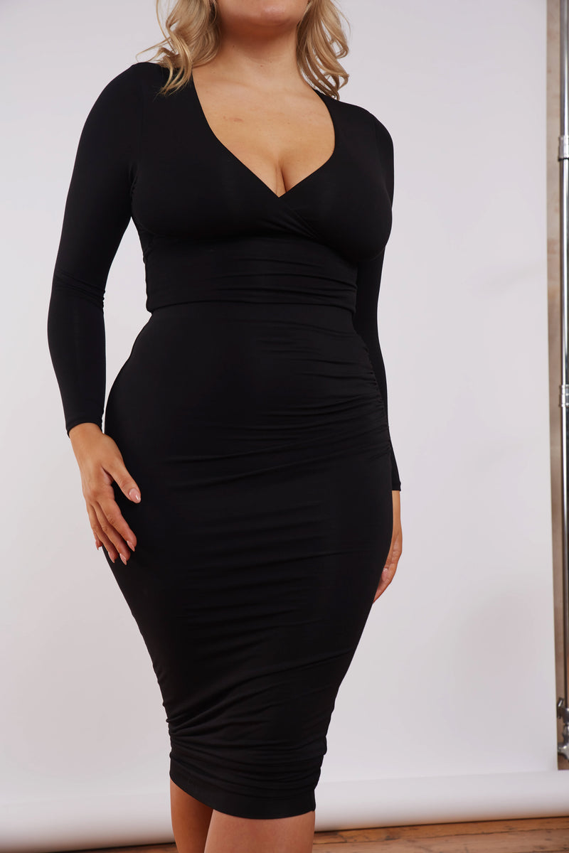 Plus double best sale layer midi dress